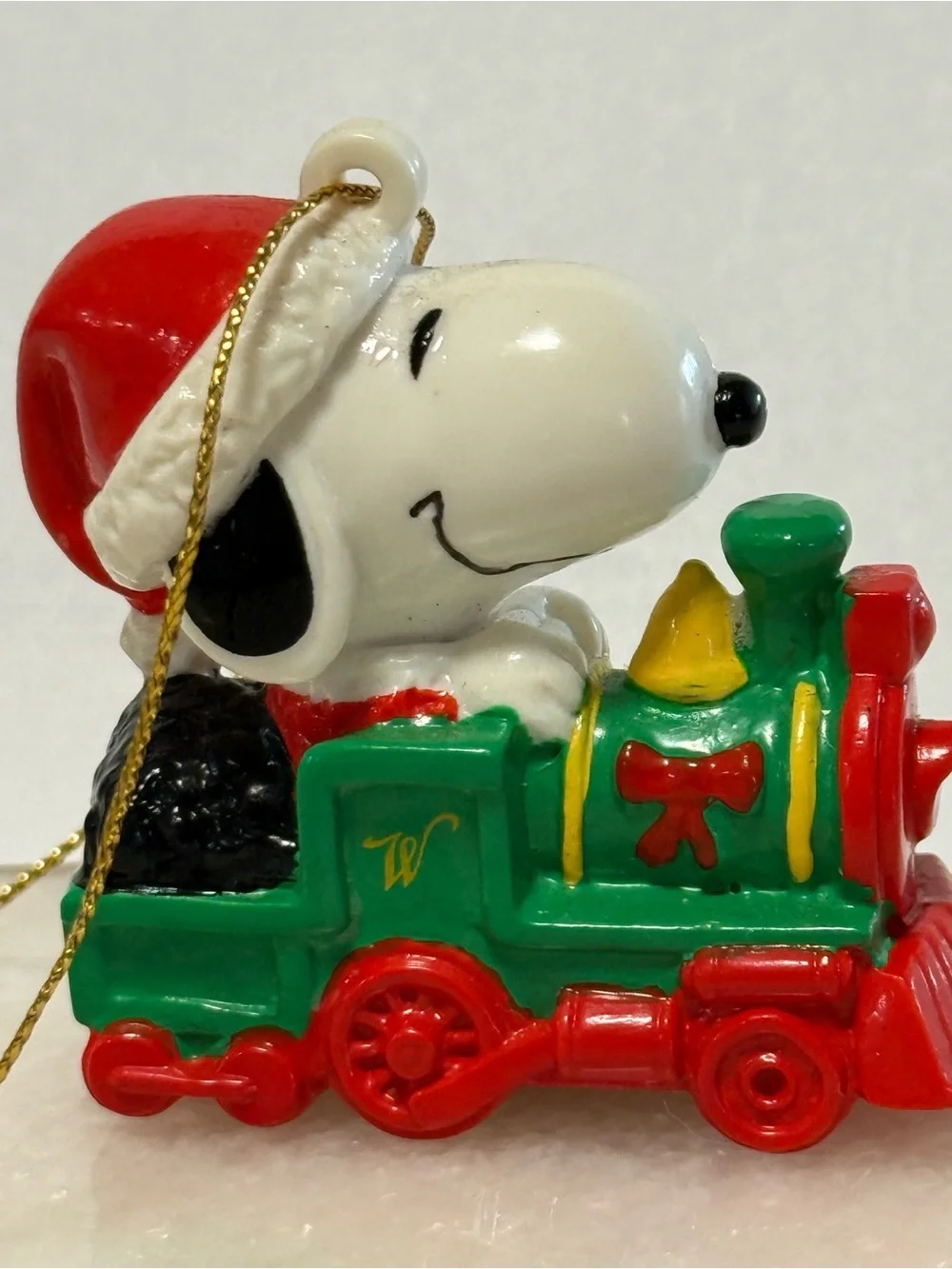 Peanuts Snoopy Holiday Train Ornament - Red & Green